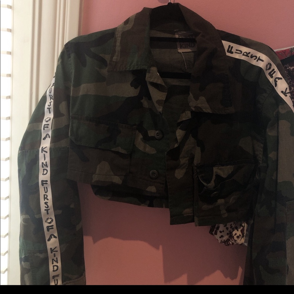 LF Furst of a Kind Camo Cropped Jacket